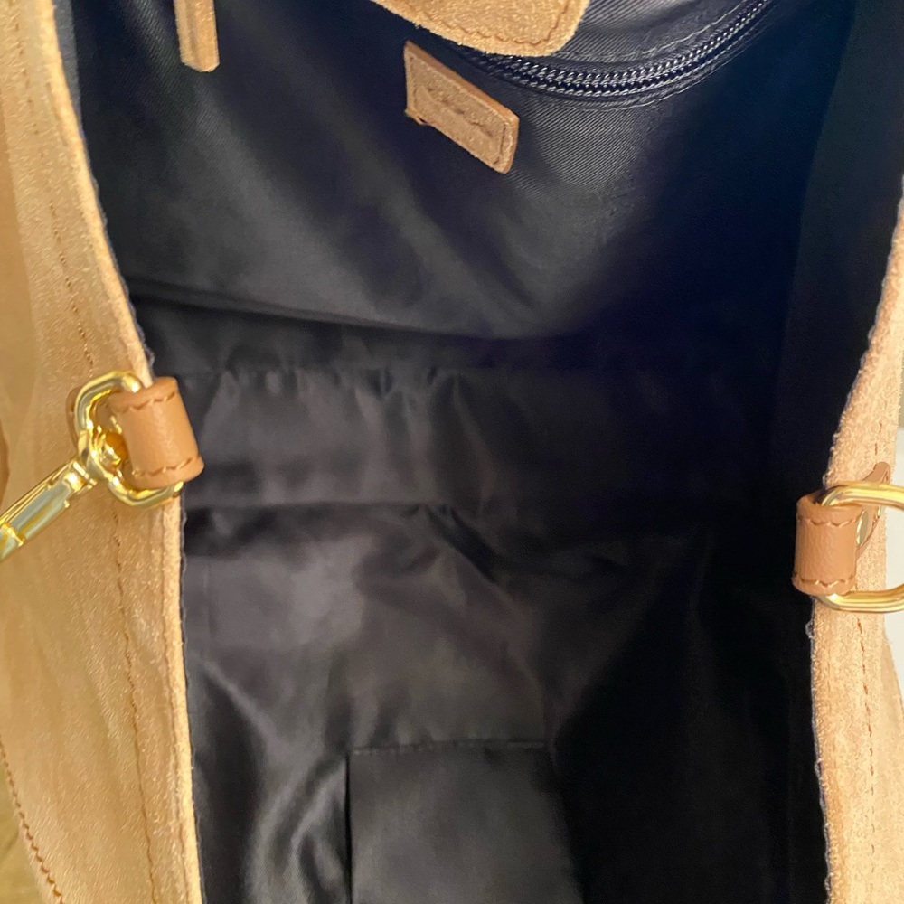 ASOS Tubular Handle Tan Suede Tote - Picture 4 of 4